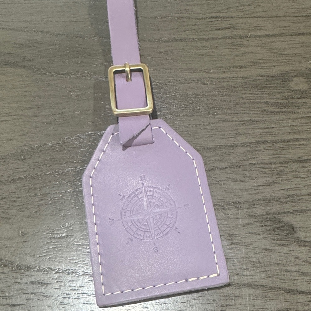 PLG Lavender Luggage Tag with Gold Buckle